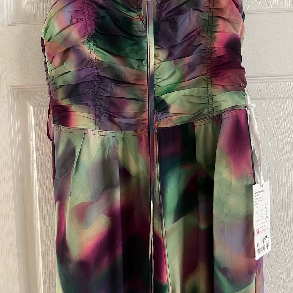 Athleta x ALICIA KEYS Enlighten Up Jumpsuit Size 4 | Abstract Multi - Picture 3 of 6
